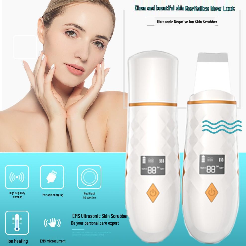 Ultrasonic Skin Scrubber | Blackhead Remover & Facial Pore Cleaner | Beauty Device Peeling Machine