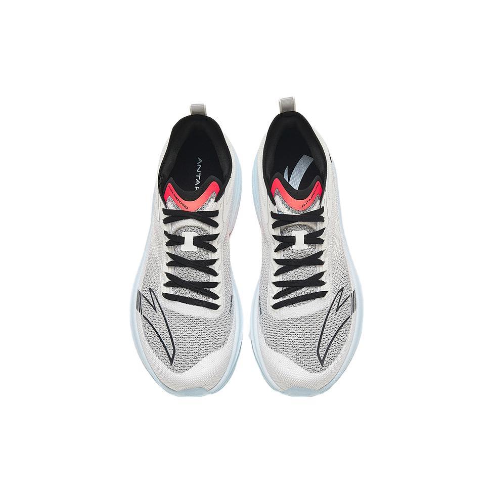 New Anta Mach Pro Anti Slip And Wear Resistant Breathable Low Top Nitrogen Technology Running Shoes Men's Black White 112335584-1