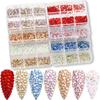 Glitter Rhinestones AB-Flat Back Shiny Stones Nail Art Decoration Mixed Sizes Nail Gems Crystal Strass Accessories