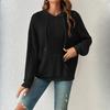 Winter Autumn Casual Hoodie Loose Knitwear Pullover with Kangaroo Pocket