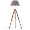 VidaXL Lampadaire à Trépied Marron Lampe sur Pied Lampe à Piédestal Salon Salle de Séjour Maison Intérieur Miel et Gris 141 288078