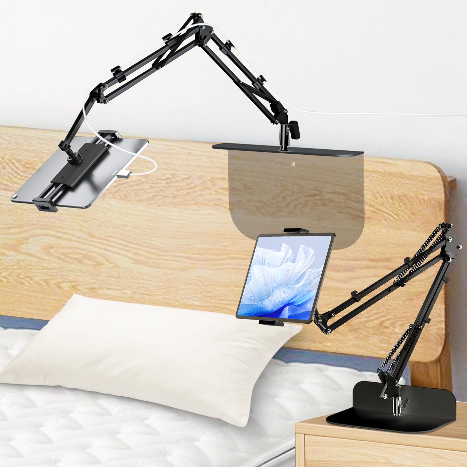 

Подставка для iPad Panovol ваши руки в Защитите свой Планшет Смартфон Скрытый iPad Портретная или Пейзажная Прикроватная или Лежа и Подставка-рука Переключатель [Бесплатно зимой! чёрный