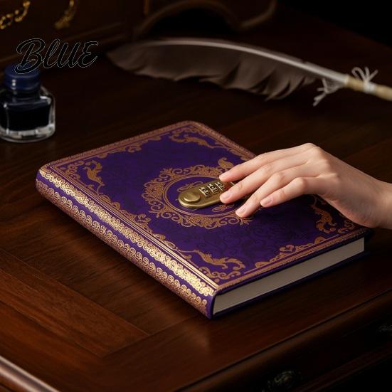 Durable A5 Diary Combination Code Notebook Lock with Password Journal 3 Digit Ink Bleed Resistant Paper for Privacy Thick