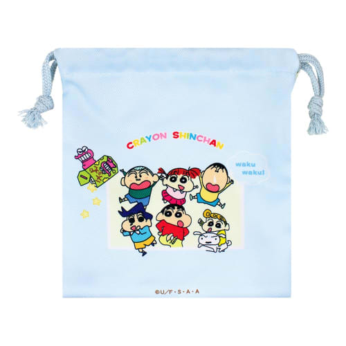 Tees Factory Crayon Shin-chan Plastic Cup & Drawstring Bag Set, Colorful Comic, KS-5526532KC