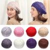 Women Girl Ribbed Vintage Elegant Beret Hat French Artist Cap Painter Hat Knitted Cap