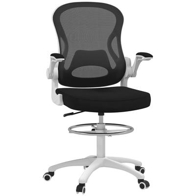 Ergonomic Office Chair In Breathable Fabric with Adjustable Height and Flip-Up Armrests, 59x65x110-130 Cm