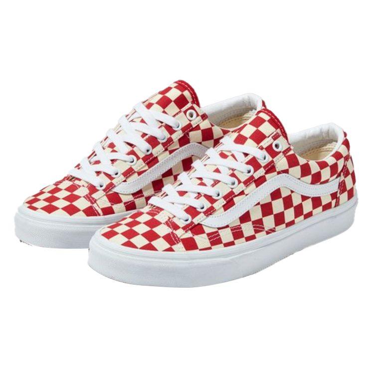 Vans Estilo 36 Cuadros - Rojo Racing Zapatillas Unisex Clásico-Blanco VN0A54F6TLF