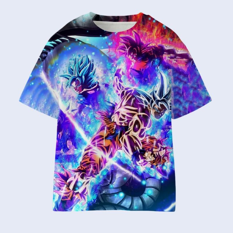 New Japanese Dragon Ball Anime Merch T-Shirt Trendy Y2K Style Design Unisex & Kids Loose Fit Short Sleeves for Summer