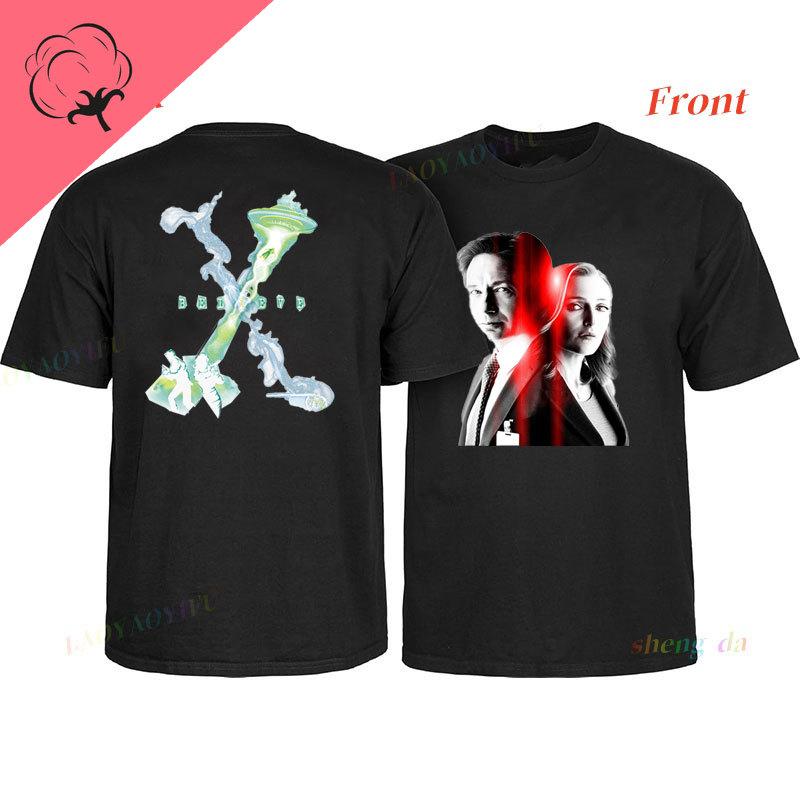 The X Files Front Back Printed Tshirt I Want To Believe Cotton Movie Secret Of Xfiles Graphic Tshirts Unisex Fashion Vintage S