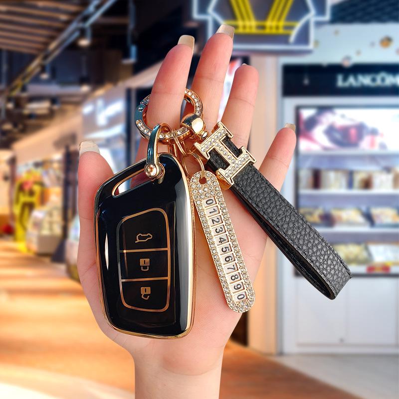 Neuer Baojun RC6/RM5/RS5/RS3 TPU Schlüsselanhänger - Autoschlüsselhülle mit Schnalle