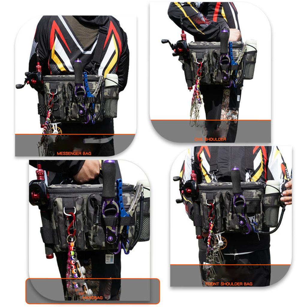 Fishing Tackle Waist Pack With Adjustable Waist Strap, Portable Multi-function Fanny Fishing Storage Pack, For Outdoor Freshwater Fly Fishing Bag