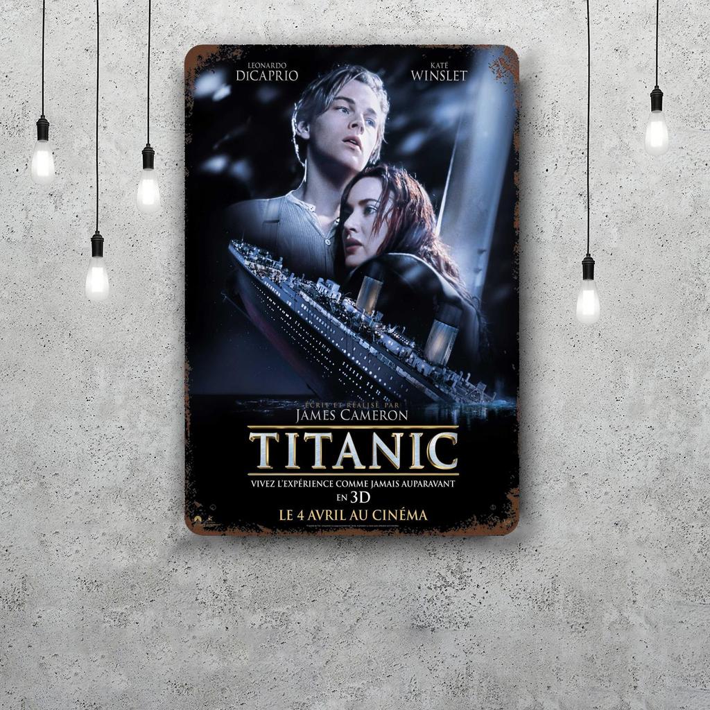 titanic movie Retro Vintage Tin Sign Poster Decorative Plaque Metal Plate Wall Decor