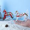 Christmas Hanging Horse Figurines Iron Rocking Horse Ornament Eye-catching Christmas Tree Pendant Home Party Festival DIY Gift