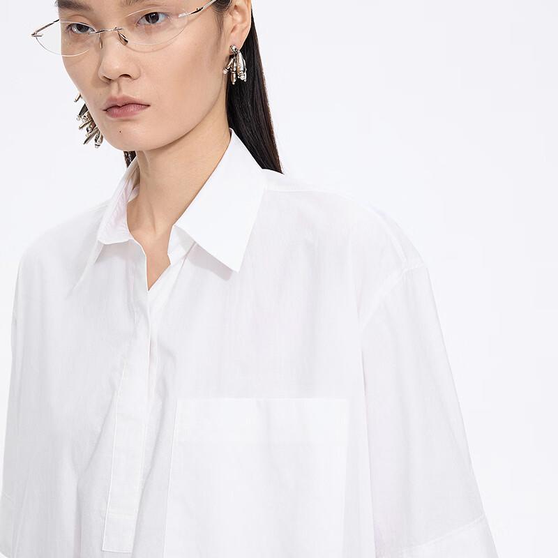 JNBY Women's Asymmetric Shirt Collar A-Line Dress