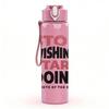 1PC Stop Wishing Start Doing Text 750ml Color Plastic Sports Water Bottle Leakproof Flip Straw Lid Suitable for Sports Office Home Use