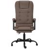 Office Chair with Massage Function Brown Artificial Leather