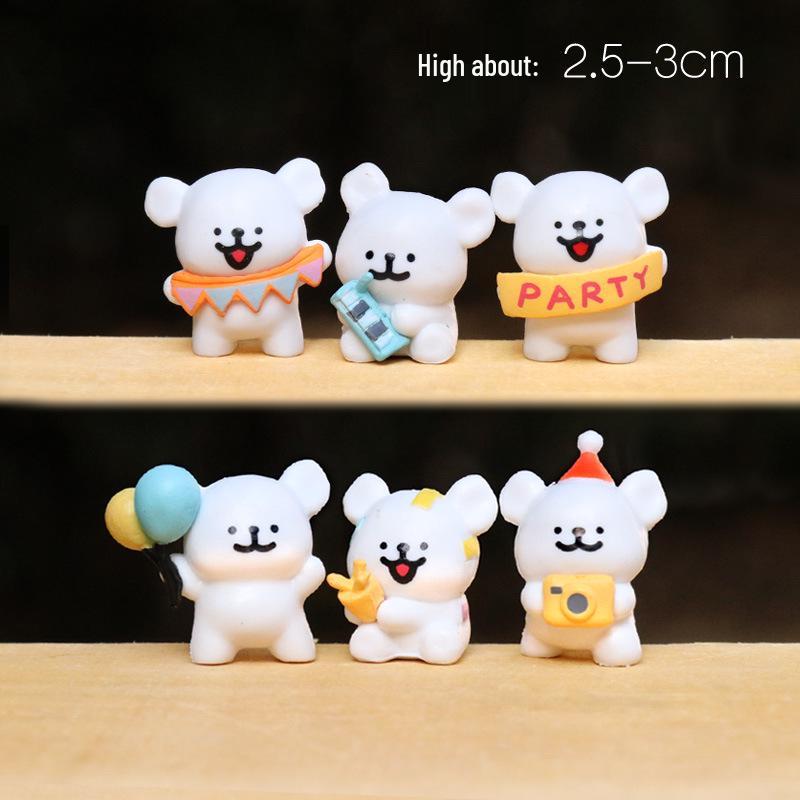 

Трендовая мини-фигурка собаки: Милое украшение для рабочего стола и торта, расписанное вручную