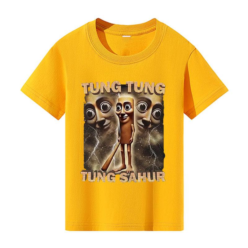 Tung Sahur Graphic Printed T-Shirt Men Summer Casual Loose Fashion Funny Round Neck Short Sleeve Tops Clothing T-shirt Unisex