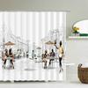 Waterproof Bathroom Shower Curtain New York Woman Street View Polyester Bathroom Curtain Printing Shower Curtains Bath Screen