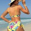 1011 Women's New Bikini European and American Split Print Swimsuit Women Gather Bikini Beach Hot Spring Swimsuit