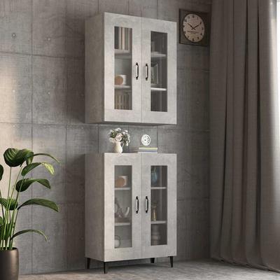 Vidaxl Wall Cabinet, Concrete Grey, 69.5X34X90 Cm