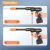 600W 30Bar Cordless High Pressure Car Wash Water Gun Portable High Pressure Washer Foam Generator with Lithium Battery