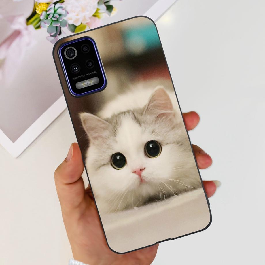 For LG K52 K42 K62 2020 Phone Case Back Cover Black Matte Soft TPU Silicone Bumper Shell For LG Q52 Q62 LGK52 K 62 Butterfly Bag
