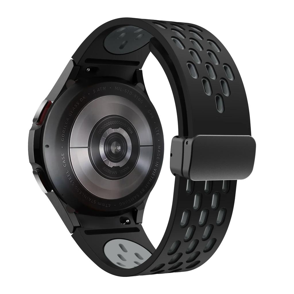 Silicone Strap for Samsung Galaxy Watch 7 6 5 4 40mm 44mm 5Pro 45mm Magnetic Buckle No Gaps Band 6 Classic 43mm 47mm 42 Bracelet