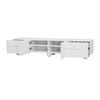 Modern white TV cabinet, TV stand, low TV stand. Unique design. 175 x 38 x 37 cm (L x W x H)