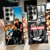 Johnny Hallyday Music Plating Phone Case For Samsung Galaxy S24 S25 FE S26 Edge S23 Ultra S22 S21 Plus S20 Anti-Fall Airabag Cov