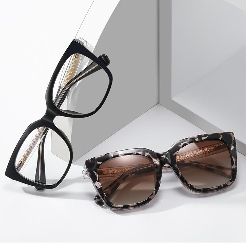 Custom Myopia Prescription Women Men Polarized Clip On Sunglasses Fashion Computer Eyeglasses TR90 Anti Blue Light Glasses Frame