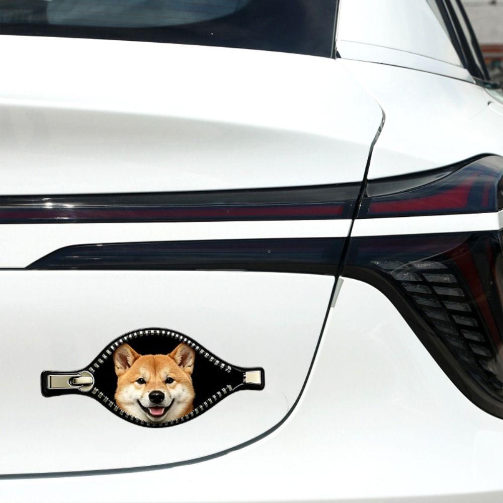 Adesivo Impermeabile per Auto da Cane Design Cerniera Decorazione Auto per Animali Adesivo per Auto da Cane Copri Graffi