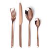 Stainless Steel Western Tableware Steak Knife Creative Hotel Household Round Handle Oblique Tail Knife and Fork Spoon Mirror Light
