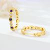 Orstarry S925 Silver Earring Versatile Purple Blue Green Zircon Earrings Gold Plated Earrings Women Birthday Gifts