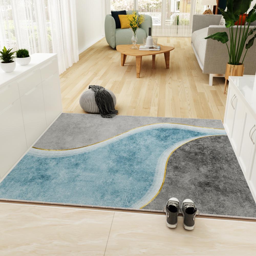 Wabi-Sabi Style Luxury Non-Slip Velvet Entrance Mat for Porch and Bedroom.