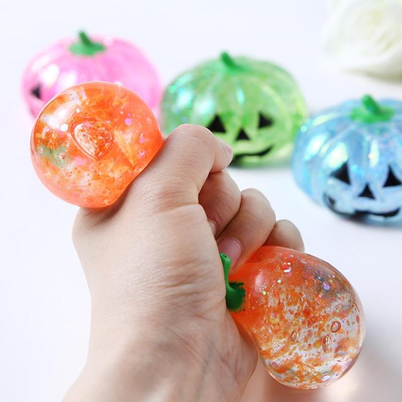 Soft Plastic Sensory Toy For Adults Kids Halloween Party Decoration Gift Anxiety Relief Squeeze Stress Ball