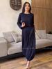 Spring 2026 Women's Solid Color Loose Long Sleeve Top & Wide Leg Pants Suit
