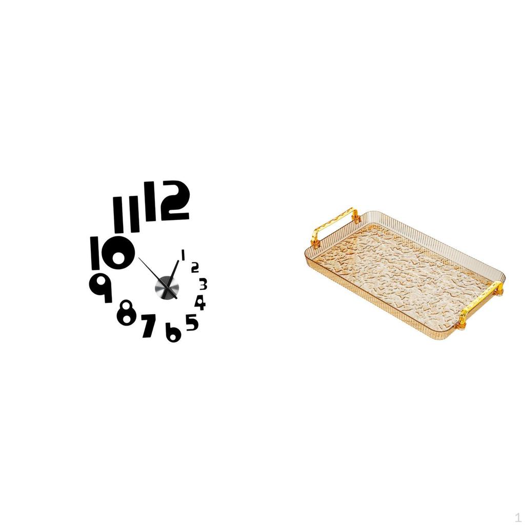 Creative Decorative 3D Wall Clock Stickers with Arabic Numbers for Home Office Kitchen And Stylish