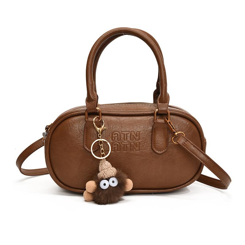 Niche Design Retro Maillard Portable Small Bag Women's 2025 New Korean Fashion Textured Shoulder Messenger Bag