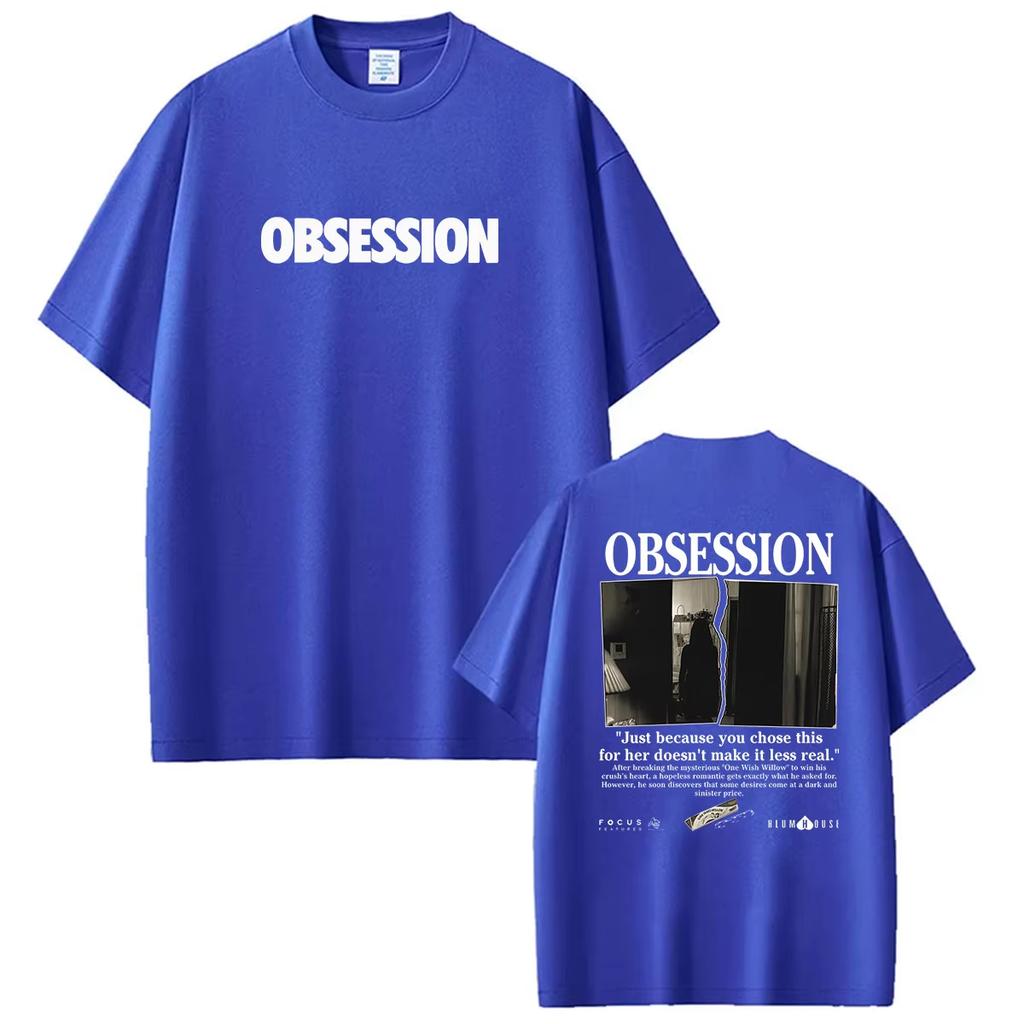 Obsession Horror Movie 2026 Graphic T Shirt Men Women Vintage O-Neck Oversized Cotton T-shirts Lightweight & Breathable for Cool Summer Outfits