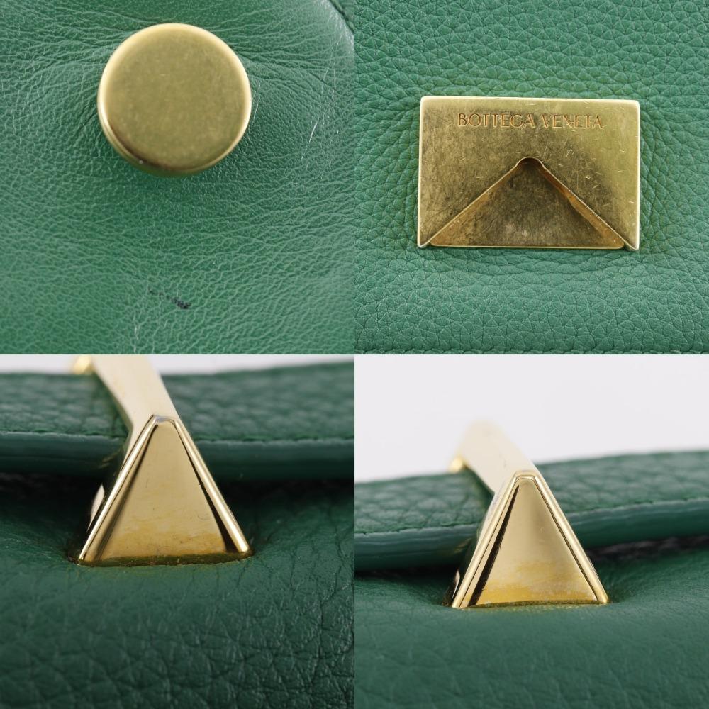 BOTTEGAVENETA Mounting Envelope Shoulder Bag 2WAYChainShoulder Green leather Women Used