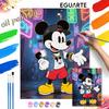 Digital Oil Painting Hand Painting Kit Diy Home Decoration Mickey Mouse Neon Street Style Art Canvas Wall Decor.