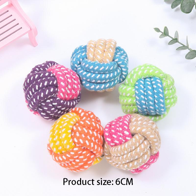 Mini Dog Toys Interactive Cotton Rope Chew Ball Toothbrush Puppy Toy for Teething Large Small Dogs Pet Accessories 5