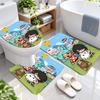 3Pcs Flannel Toilet Mat Set Toca Boca World Bathroom Rug Bath Carpet Non Slip Home Decor