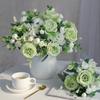 1/3PCS Artificial Flowers Wedding Table Home Bedroom Decoration Bridal Bouquet Garden Fake Silk Peony Hydrangeas Vase Outdoors