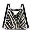 New Korean Retro Casual Shoulder Bag Fashionable Black and White Striped Large Capacity Handbag Casual Backpack