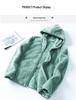 Women’s Double-Sided Coral Fleece Hoodie - Warm, Windproof, Zip-Up Cardigan for Casual Autumn/Winter Home Wear