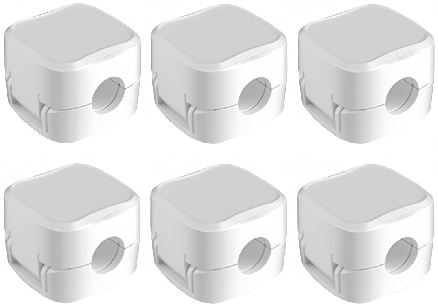 

Cable Clips, Cable Holders, Wire Organizers, Cord Holders, Desk-Mounted, Magnetic, Convenient Organizer, Cord Clips (White, 6-Pack)