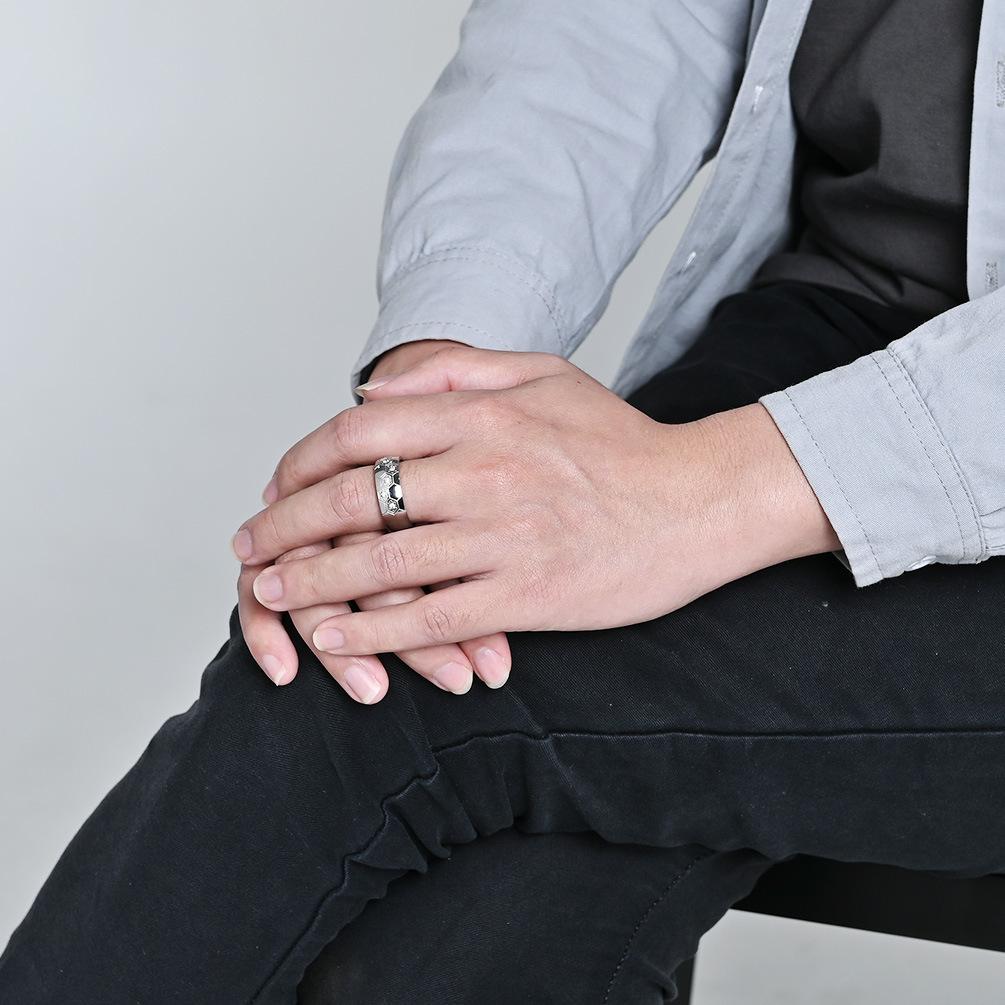 Stylish Titanium Steel Football Ring World Cup Souvenir for Men Women Soccer Fan Gift Stainless Steel Jewelry Casual Sports Themed Accessories