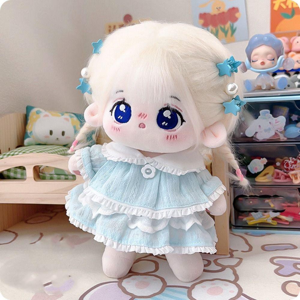 Mini Cartoon Plush Jumpsuit Cartoon Style Mini Clothes Suits Idol Doll Outfit  20cm Cotton Doll